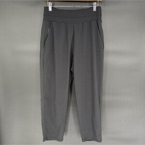 Athleta Women's Nolita Slim Tapered Crop Pants 12 Black UPF 50+ Featherweight